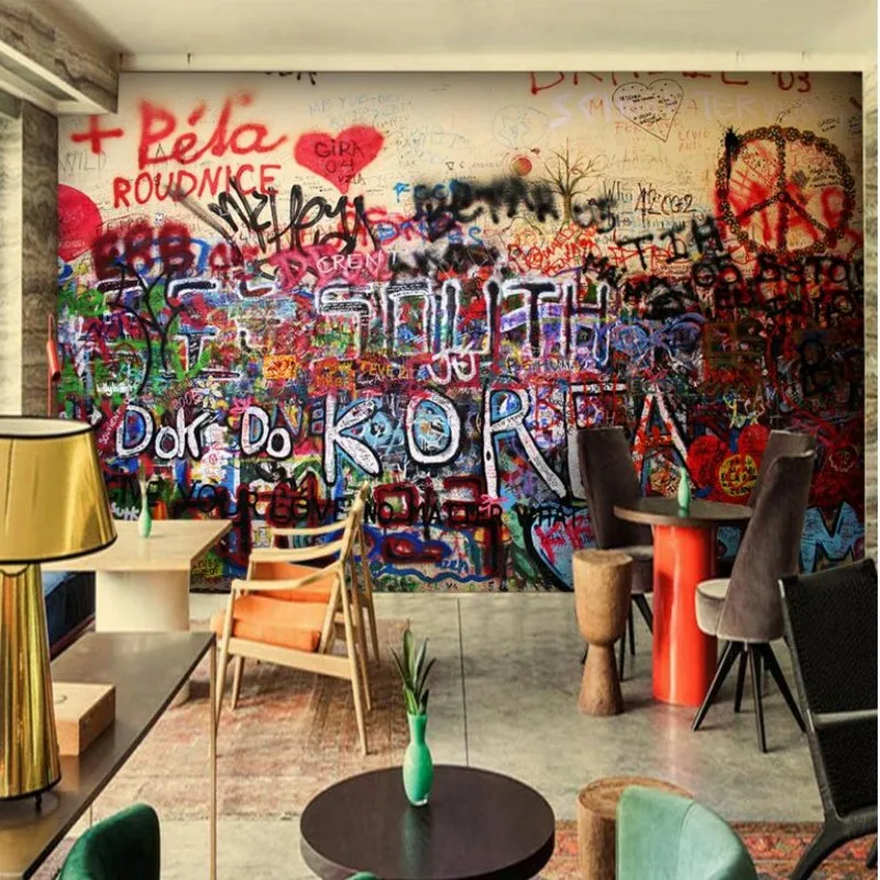 

Beibehang wall paper home decor Customize any size abstract color 3D wallpaper graffiti background wallpaper for kids room