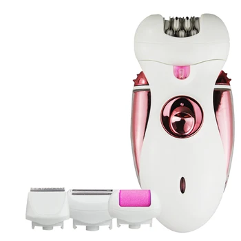 

4 in 1 Electric Feet Care Tool Callus Remover Feet Pedicure Kit Rechargeable Lady Epilator Hair Removal Shaver Waterproof