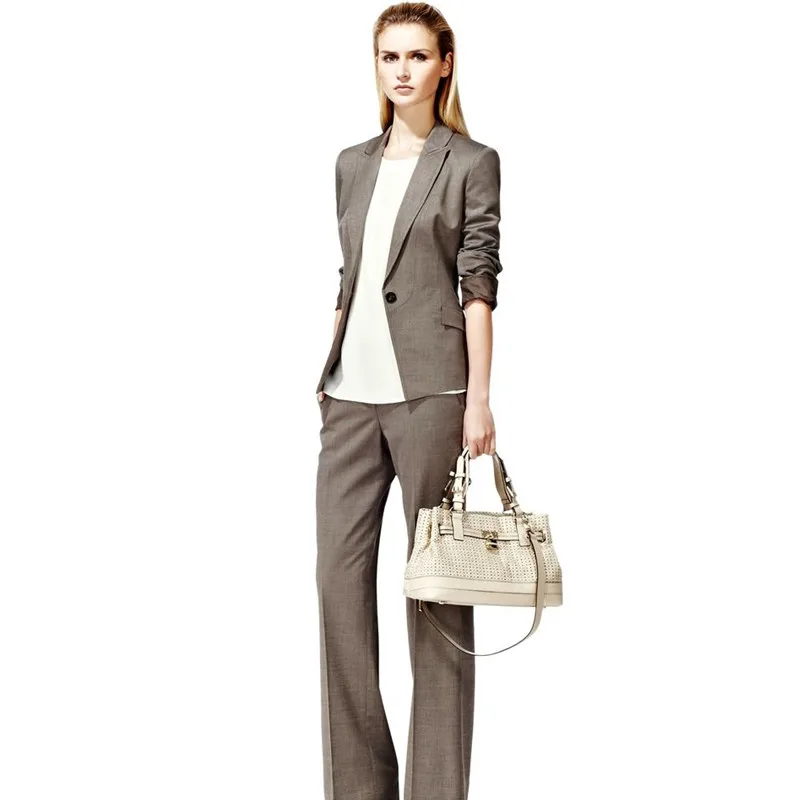 25-1 Custom madeBusiness Women Pant Suits 2 Piece Sets Black Blazer Office Lady Notched Jacket Female Outfits