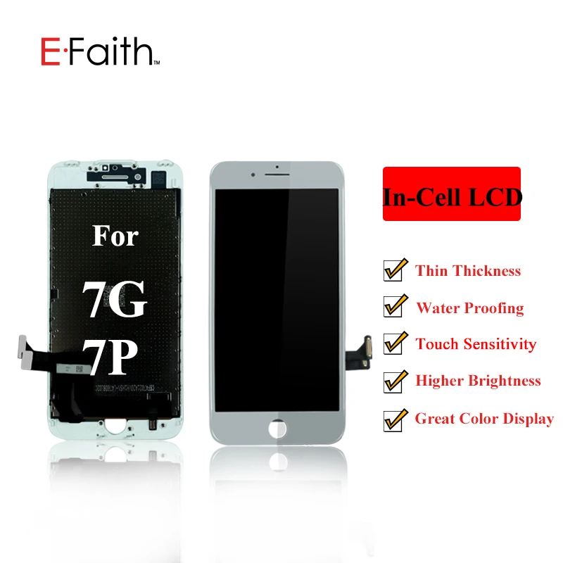 

10Pcs a lot EFaith INCELL LCD Screen Display For iPhone 7 7G 7 Plus or 7P With Real 3D Touch Digitizer Assembly Replacement