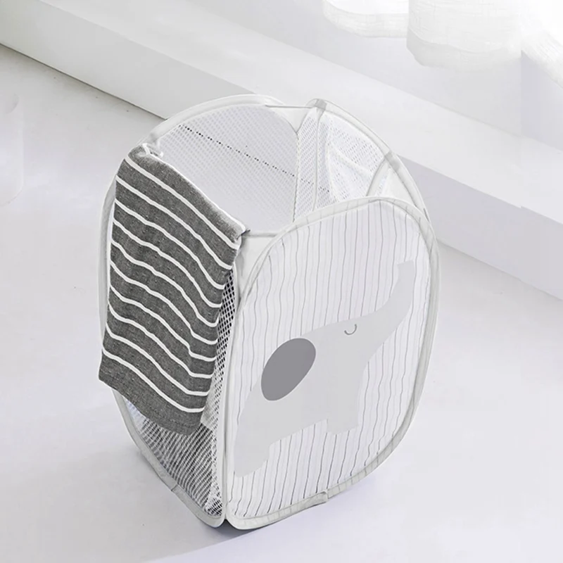 Cartoon hamper folding laundry basket Household dirty clothes storage basket for dirty clothing