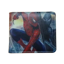 Аниме стиль человек паук для мужчин кошелек из искусственной кожи держатель для карт доллар цена обувь для мальчиков девочек ко