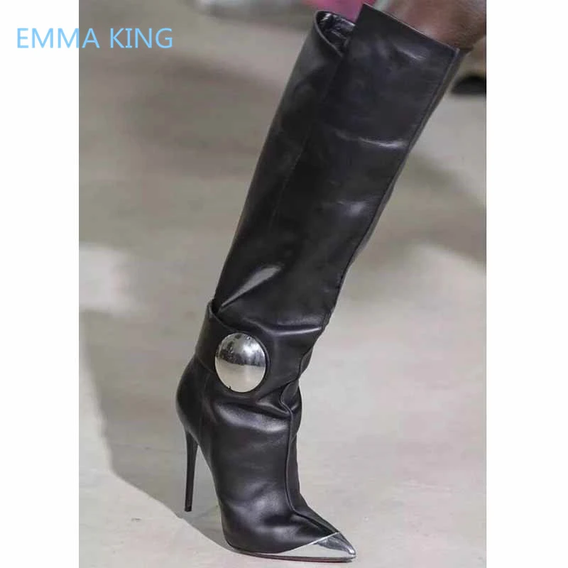 ladies designer knee high boots