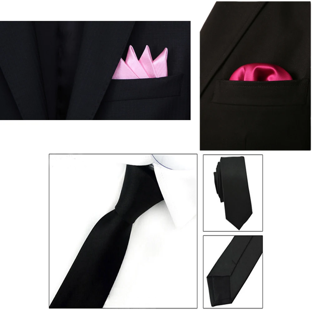 Бабочка для костюма 5 см мужские деловой галстук Corbata карман квадратный Soild Цвет Формальные Свадебные черный, белый цвет
