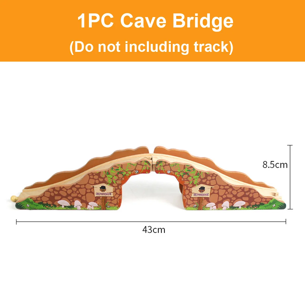Деревянный поезд трек железнодорожный мост аксессуары различные трек компонент Обучающие игрушки туннель крест мост конкурентоспособный для Томаса