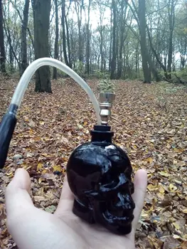 

New Glass Colorful Skull Pipe Smoke Tube Glass Tobacco Holder Filter Narguile Hookah Smoking Shisha Chicha Cigarette