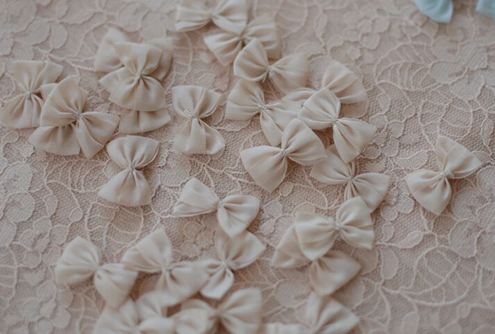 Little Baby Hair Grosgrain Ribbon Bow Baby Boutique Accessories Lace Bow Flowers Embellishment 40 PCS lace ribbon lace garment accessories lace sewing supplies lace hair accessories lace decoration lace accessories lace sewing accessories clothing accessories