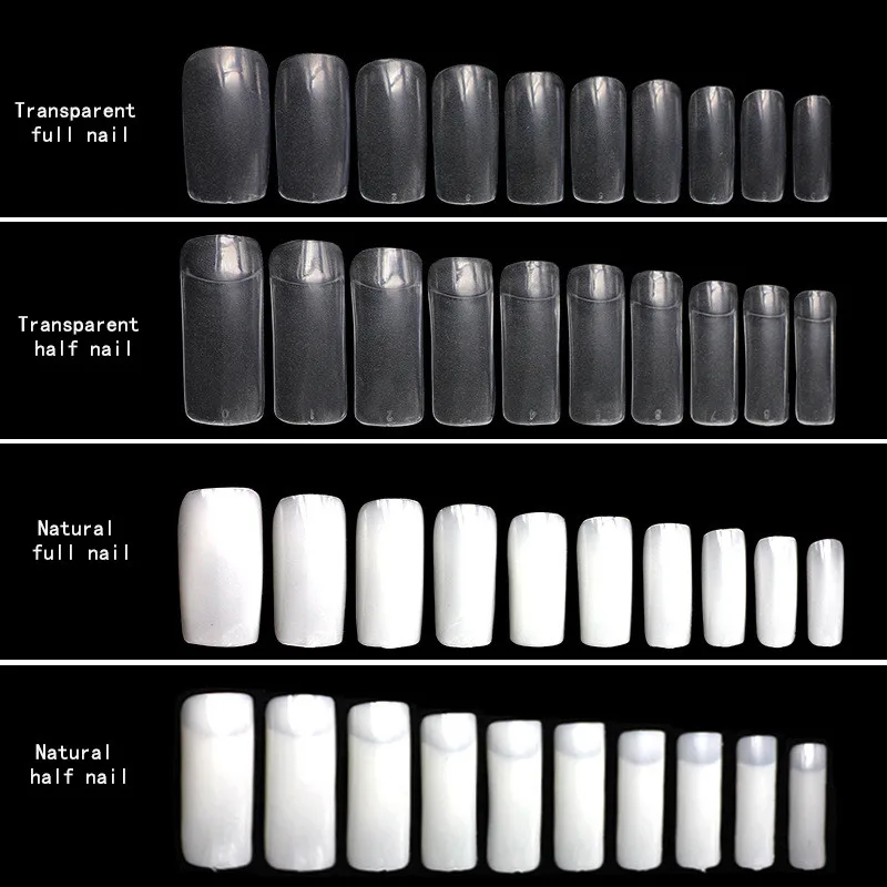 500pcs Full&harf Cover False Acrylic Nails Artificial Design Tips UV