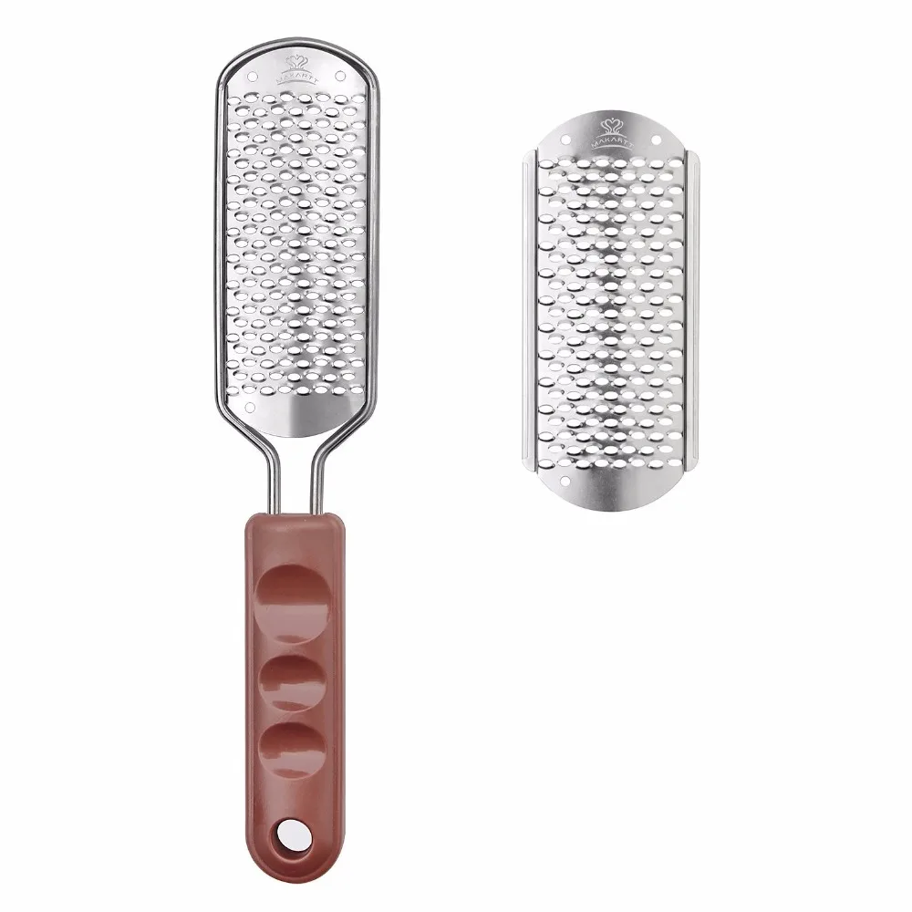 10 шт./партия MAKARTT из нержавеющей стали грубое удаление мозолей пилка для ног сменные лезвия для коньков Педикюр Рашпиль кутикулы резак инструмент M0884X