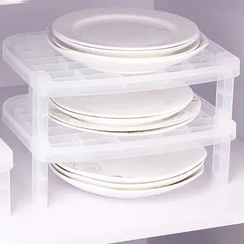 

Dish Plate Storage Organizer Antibacterial Vertical Dish Rack Transparent Kitchen Dish Rack Space-Saving Convenient