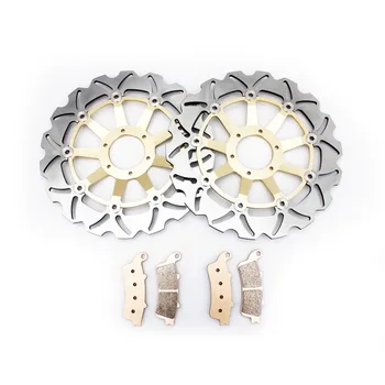 

BIKINGBOY Wavy Front Brake Discs Disks Rotors Pads For Honda VFR 800 Fi Interceptor 1998 1999 2000 2001 2002 2003 2004 2005