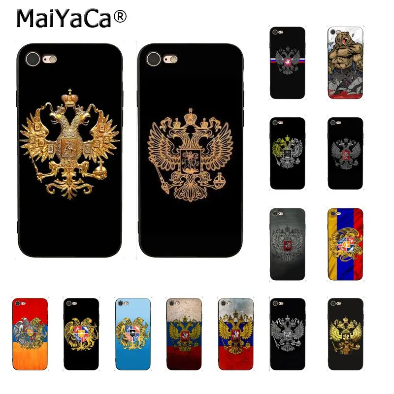 MaiYaCa Armenia Albania Russia flag Emblem TPU Soft Silicone Phone Case for iPhone 8 7 6 6S Plus X XS MAX 5 5S SE XR 10 Cover