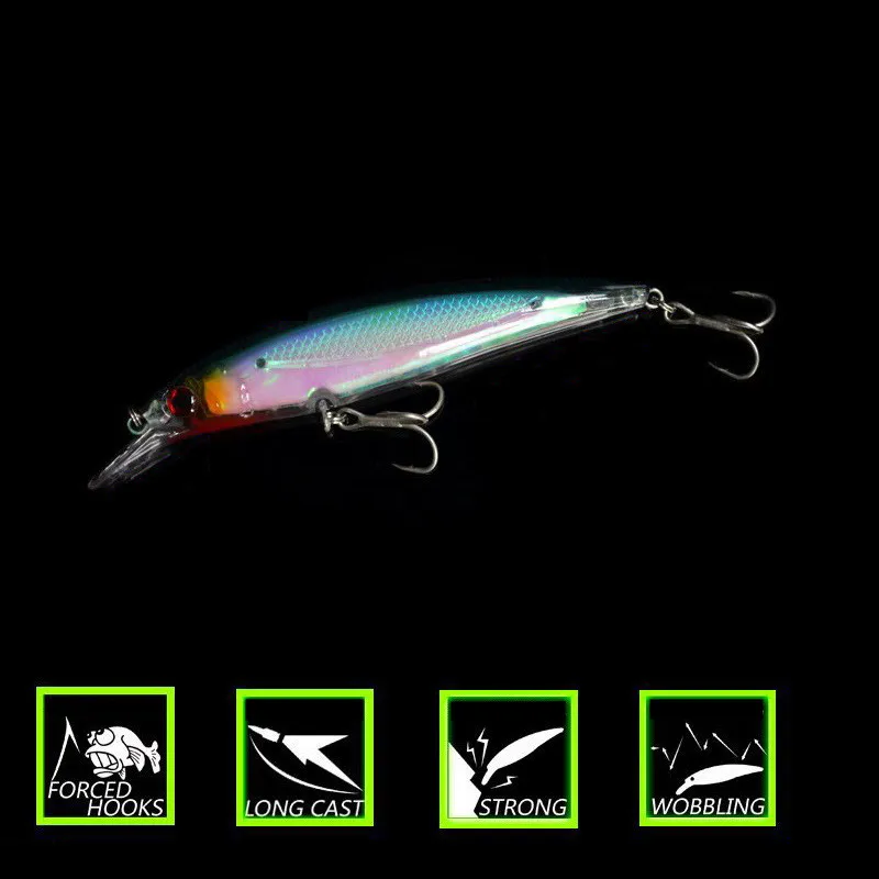 Exclusive Quality Laser Minnow Lure 11cm 13.5g Lifelike Fishing Wobblers Diving Fishing Lures Hard Bait Fishing Accessories (3)
