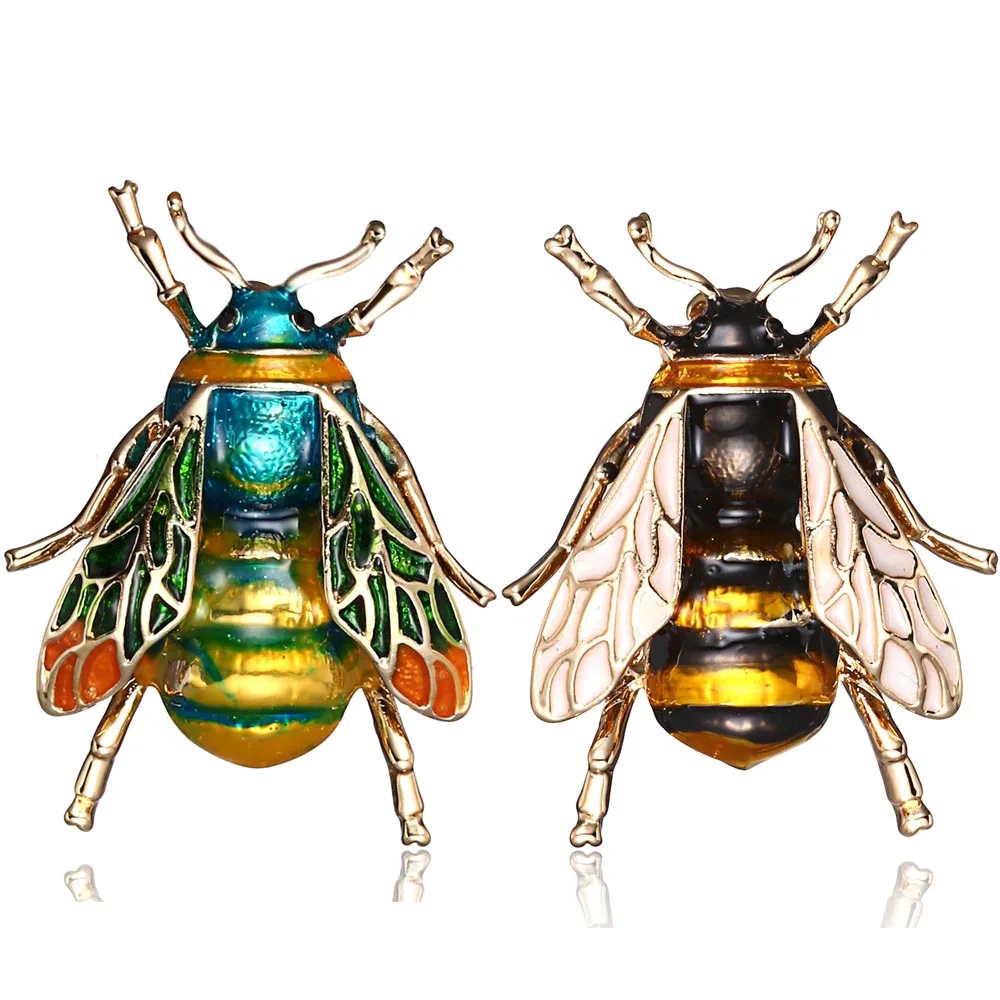 

Enamel Insect Bee Brooch Pin Jewelry Badges Kids Girl Women Unisex Bee Gold Color Yellow Green Brooches Bumble Bee Birthday Gift