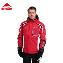 Royalway Для мужчин Куртки для лыжного спорта Светоотражающие Открытый теплая куртка сноуборд пальто мужской Водонепроницаемый куртка# RFSM4510G