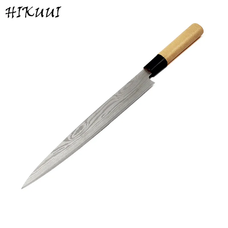 

Professional Sashimi Kitchen Knife Laser pattern Kitchen Sashimi Salmon Sushi Knife Stainless Steel Raw Fish Fillet Knife