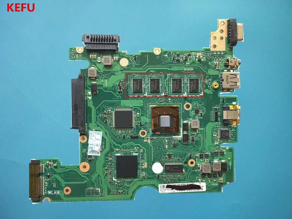Материнская плата KEFU для ноутбука ASUS X101CH системная REV3.2 2 Гб на плате памяти тест