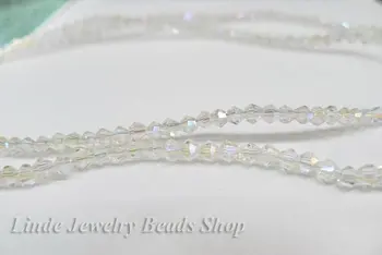 

Wholesale Top Quality 3/4/5/6/8mm Crystal 5301 bicone Beads- Clear AB colour free shipping
