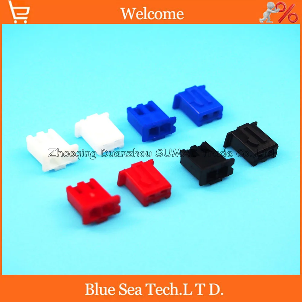 2 Pin female connector plug without Pin ,2.54mm XH 2P plastic connector