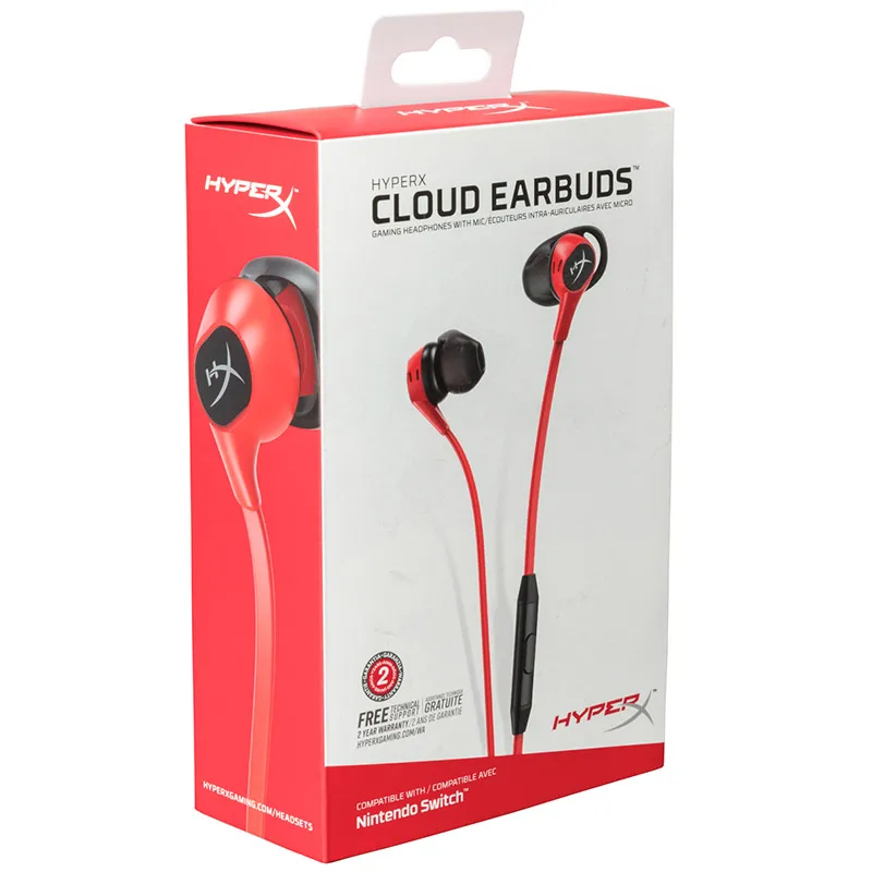 Игровая гарнитура kingston HyperX Cloud Earbuds с микрофоном иммерсивное аудио в