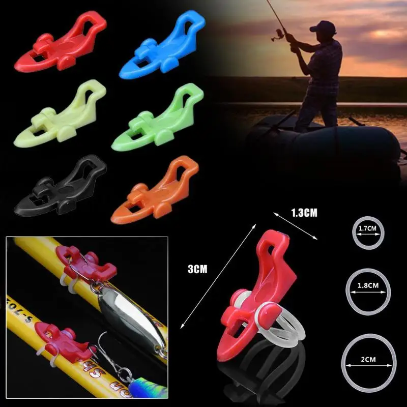 Fishing Hook Keeper Fishing Lure Bait Safety Holder Plastic Hanger for Fishing Rod Pole Fishing Tackle Accessories