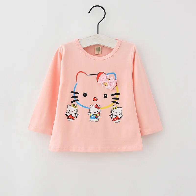 Детская Хлопковая футболка с длинным рукавом и круглым вырезом|baby tops|baby girl topslong