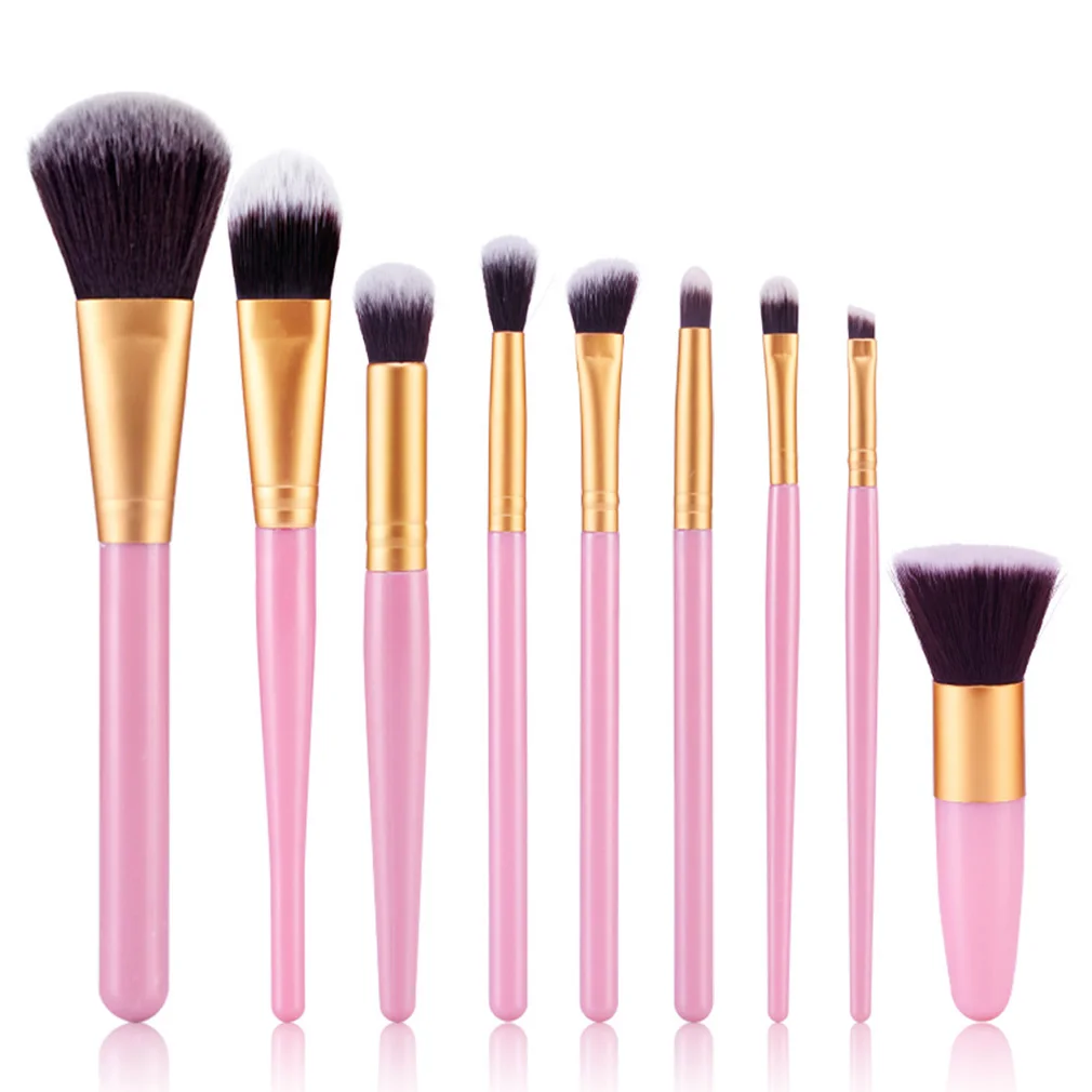 

9Pcs Or 6Pcs Professional Makeup Brush Set Foundation Blusher Tool Face Powder Kit top quality