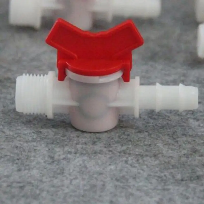 

G 1/2" Male Thread - 12mm Plastic Hose Barb Valve Quick Plug Tube Connector Pipe Fitting Switch for Garden Fish Aquarium