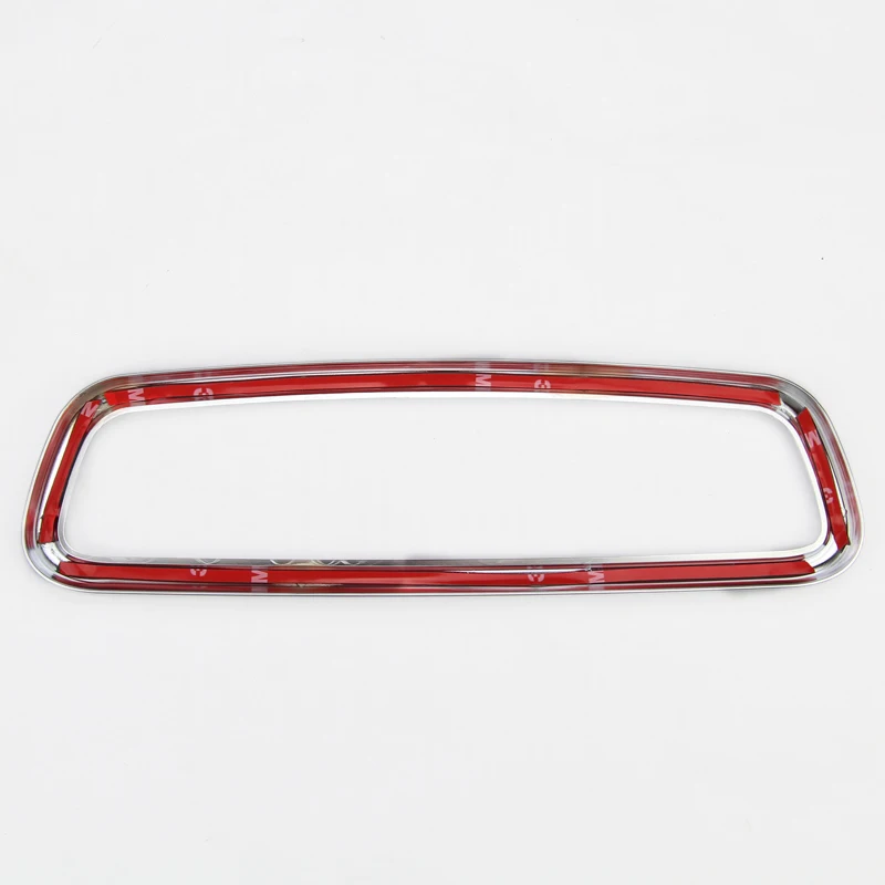 TOP-AUTO ABS Matte Chrome Interior Rearview Mirror Frame Cover Trim For Jaguar XE XF XJL F-Pace F pace X761