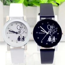 Famosa Marca Reloj de Las Mujeres Amantes de la Historieta Muchachas de Las Señoras de Los Hombres Vestido de Mujer Reloj de Dibujos Animados relojes de Cuarzo Relogio Feminino Montre Femme