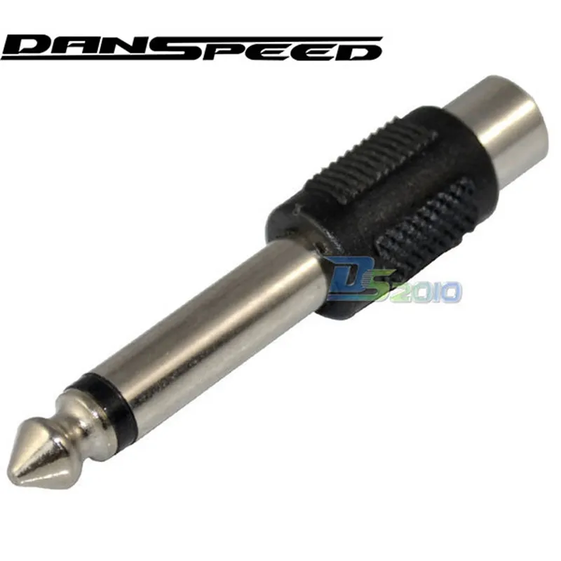 

DANSPEED High Quality 1/4 6.35mm Male Plug to Rca Female Jack Stereo Adapter Adaptor Connector New