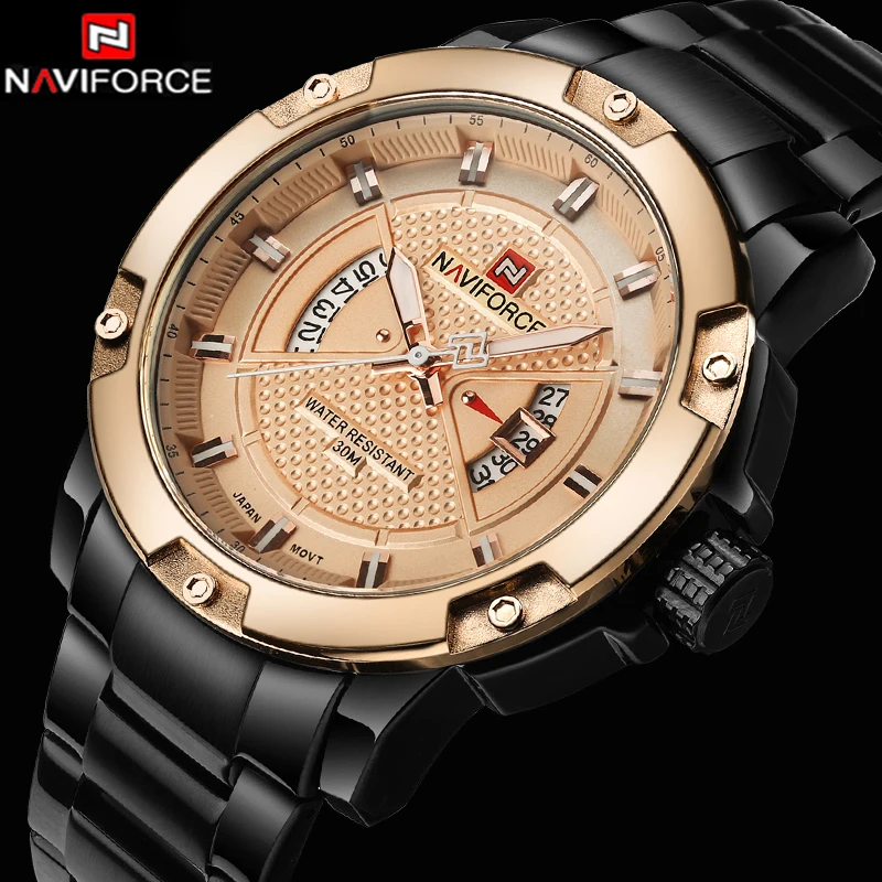 Top Brand Luxury Men Military Wrist Watches NAVIFORCE men Watches Full Steel Men Sports Watch Waterproof Relogio Masculino Top Brand Luxury Men Military Wrist Watches NAVIFORCE men Watches Full Steel Men Sports Watch Waterproof Relogio Masculino