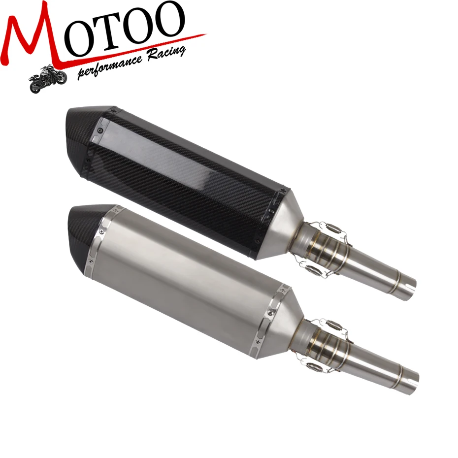 

Motorcycle Exhaust FOR HONDA NC700 NC750 NC750X 2012-2017 Slip on middle Pipe with Carbon Fiber Exhaust