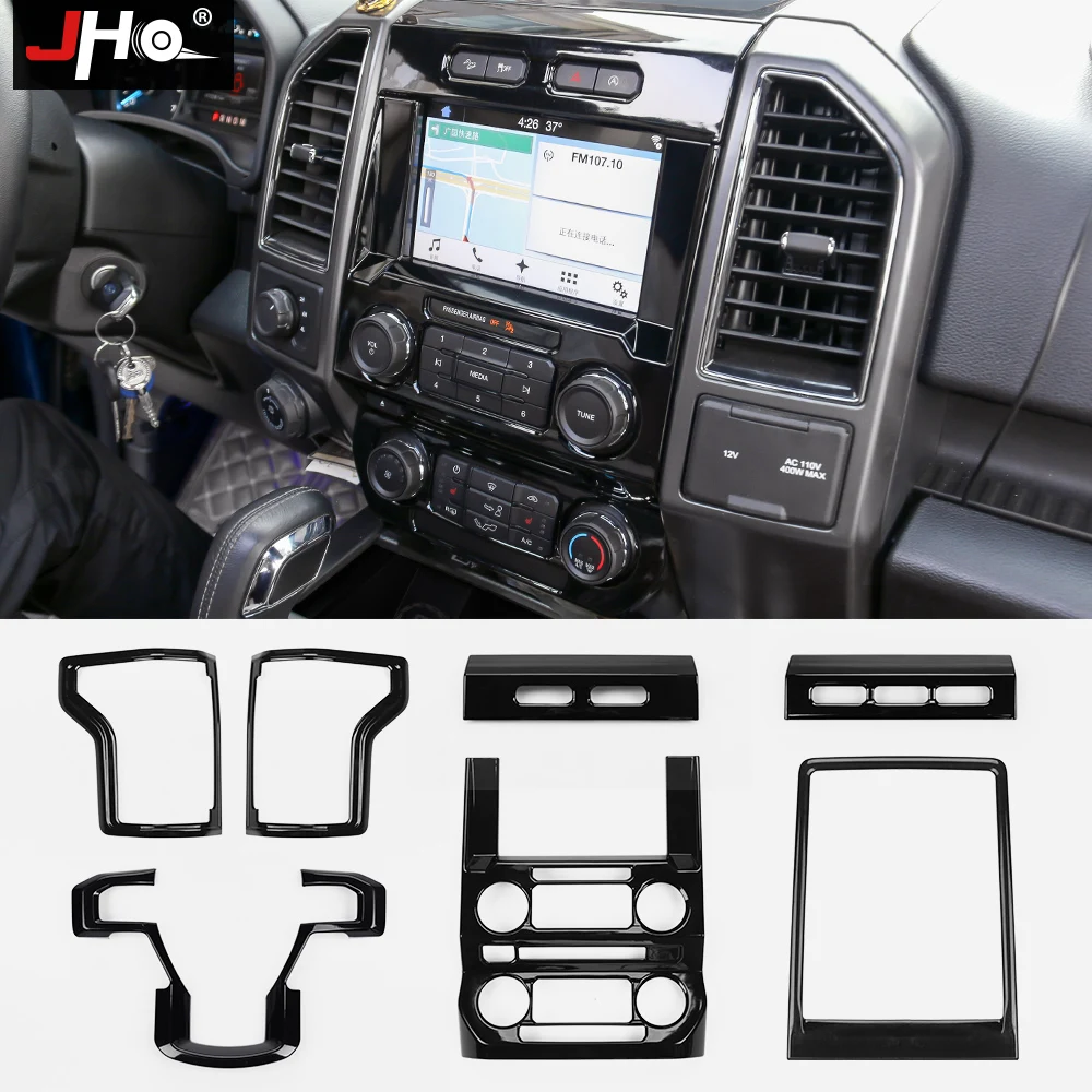 

JHO ABS Cover Trim For Ford F150 2015 2016 2017 2018 Truck Steering Wheel Rear Tail Light Frame Door Handle Styling Accessories