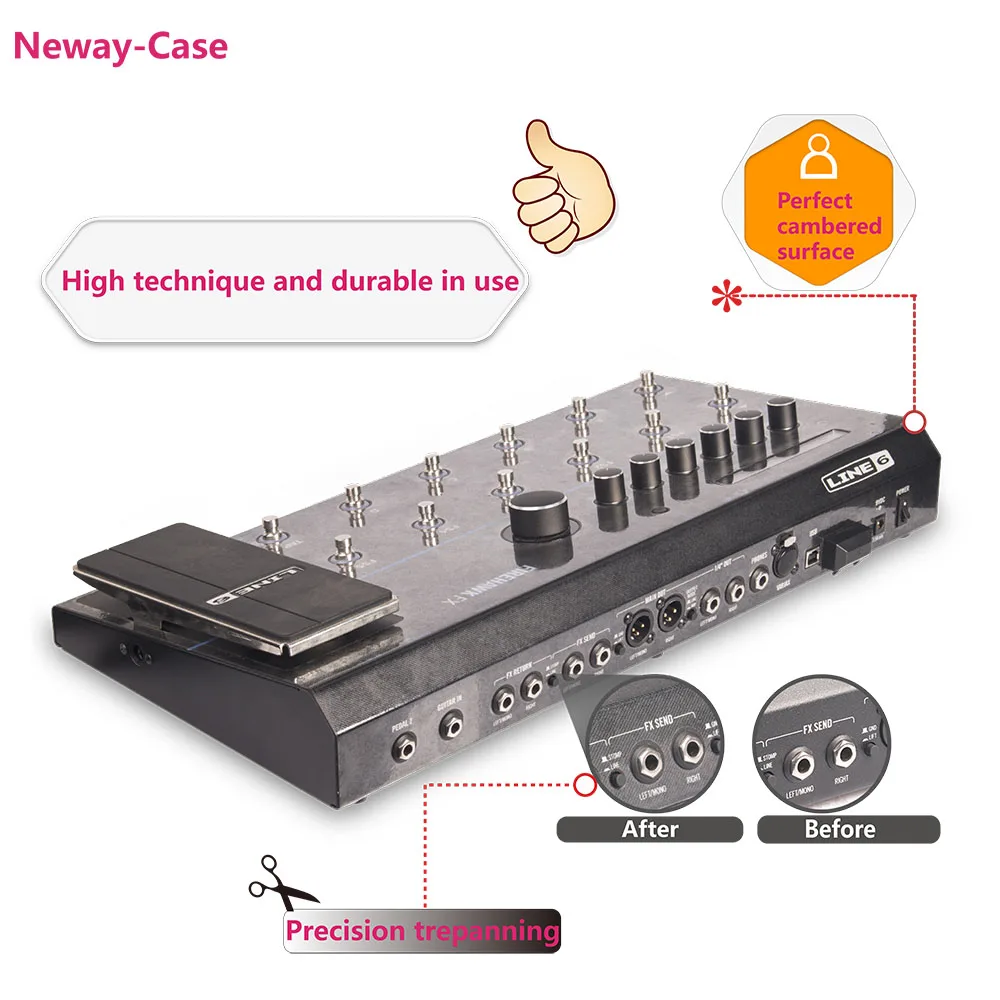 Neway-Case Electric Guitar Effect Film Protector For LINE 6 FIREHAWK FX Guitar Pedal Effects Accessories Neway-Case Electric Guitar Effect Film Protector For LINE 6 FIREHAWK FX Guitar Pedal Effects Accessories
