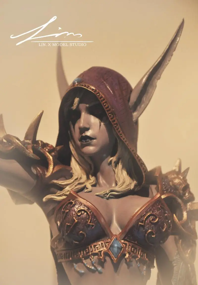 Модель вентиляторов wow Sylvanas Windrunner 66 см высота gk смолы статуя содержит светильник глазная фигура для коллекции