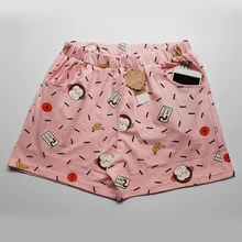 Женские короткие пижамные брюки тонкий плюс размер Летний хлопковый с принтом животного с карманами домашние шорты