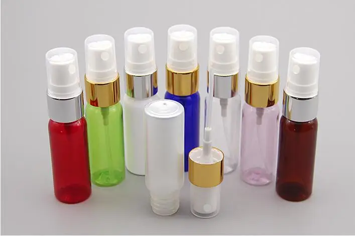 

10pcs/lot 20ml plastic Perfum Bottles With Spray Atomizer Small Pump Blue Bottle Test Sample Empty Travel Bottles