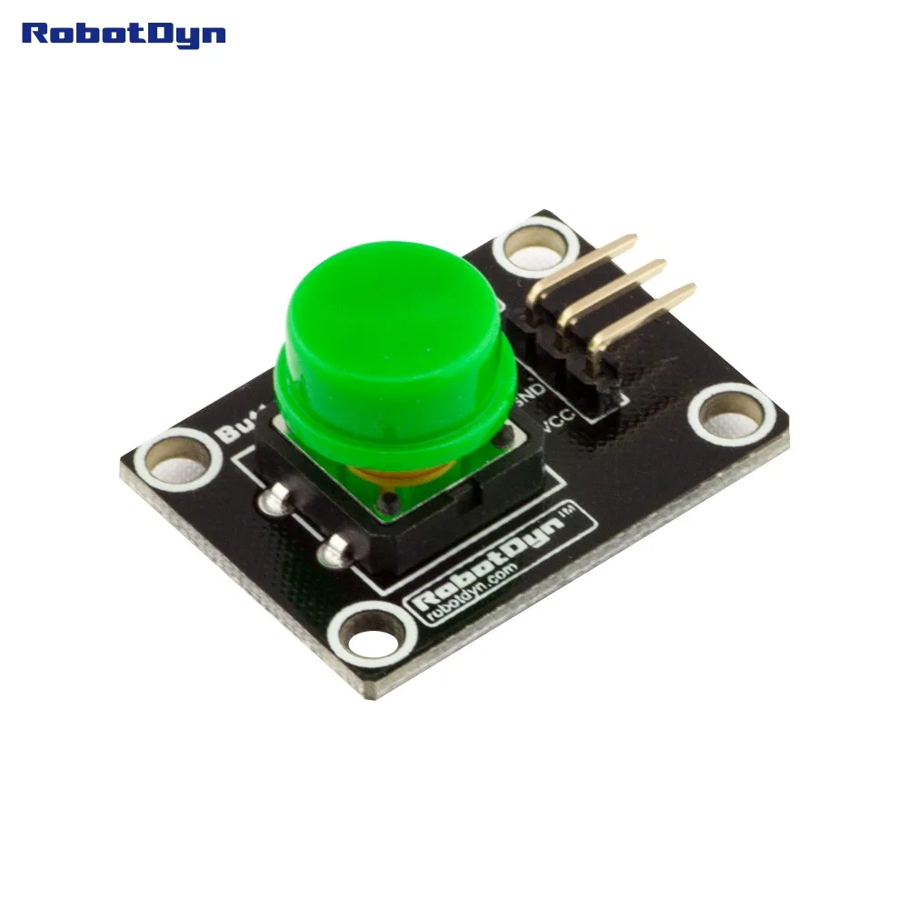 

Button key switch module (GREEN). With LED light of action.