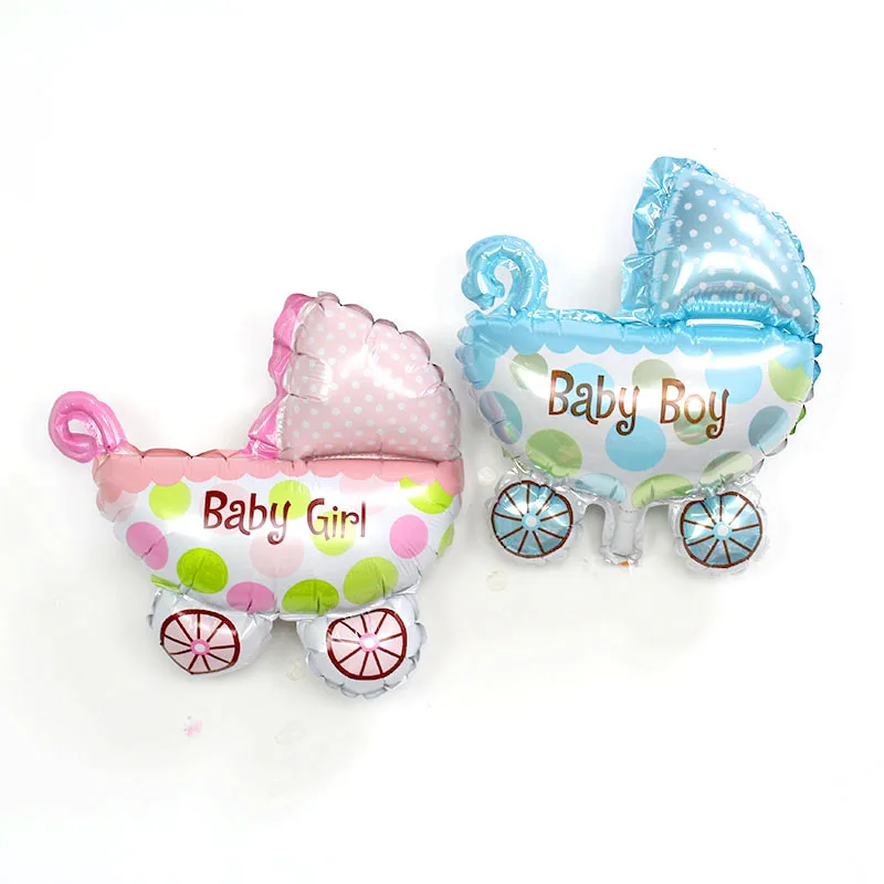

KAMMIZAD Pram Balloons Gender Reveal Baby Shower Mini 50pcs/lot Party Aluminium Foil Party Decoration Mini Globos Supplies