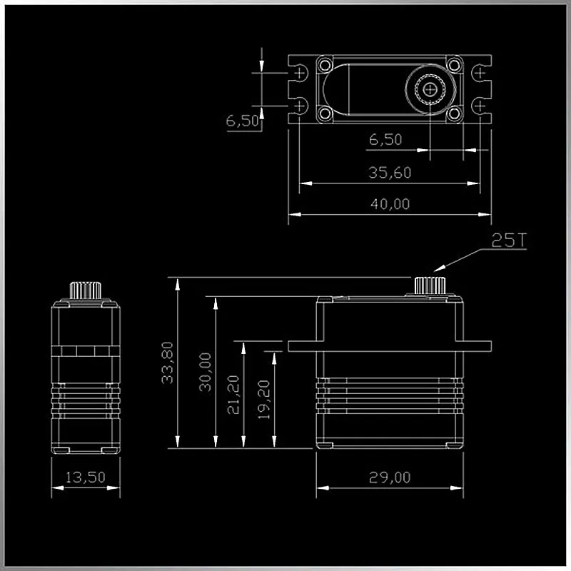 KINGMAX 25T Шестерня DCS01MP 26g 5.7kg.cm CLS01MP 27g 8.3kg.cm цифровая металлическая Шестерня Водонепроницаемая мини сервопривод для RC автомобилей лодки