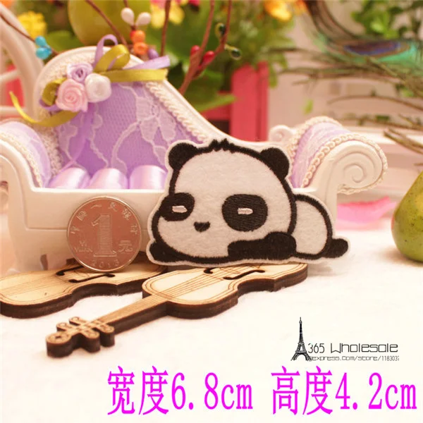 Cute Panda Iron on Cloth Patches - 5