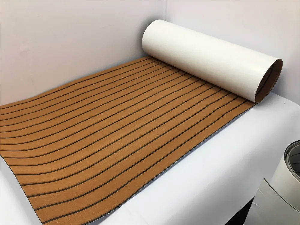 Folha de Decking Teca para Barco Marrom em Preto Nova Iate Piso Marinho Tapete Eva 90cm240cm - 35.4 94.5 Madeira Barcos Acessórios 13 High Quality Automóveis e motos