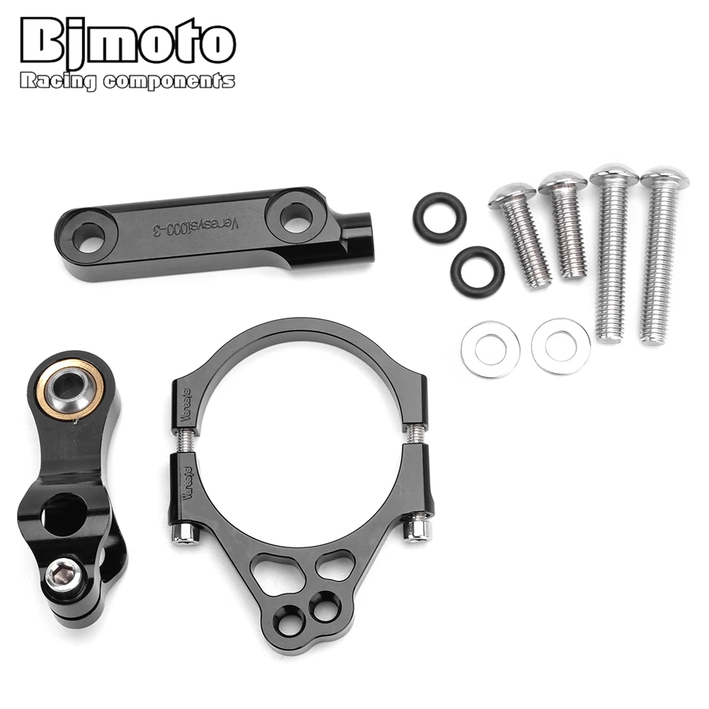 

BJMOTO CNC Motorcycle Adjustable Steering Stabilize Damper Bracket Mount kit For KAWASAKI VERSYS 1000 12-16 Moto Steer Support