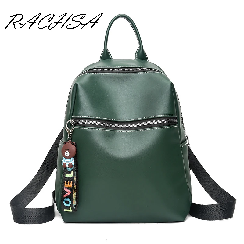 

Backpack Female Soft Leather 2018 New Backpack Schoolbag Simple Ladies Bag Casual Travel Backpack Mochila Feminina