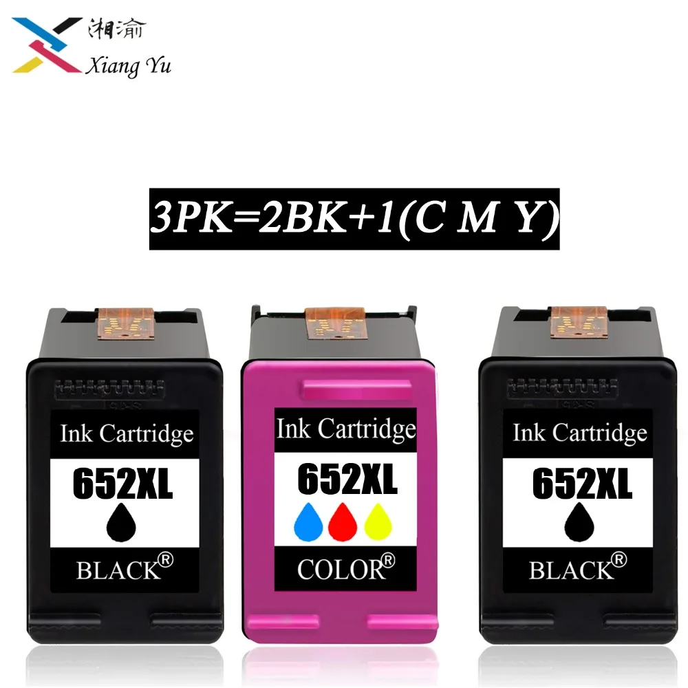 

3pk 652 Refill Ink cartridge replacement for HP 652XL for HP Deskjet 1115 1118 2135 2136 2138 3635 3636 3835 4536 4538 Printer