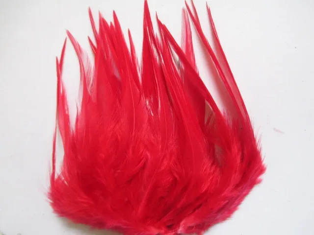 Черный 50 шт. Высокое качество перо фазана, от 4 до 6 дюймов/10~ 15 см ювелирные украшения DIY, аксессуары для одежды - Цвет: Красный