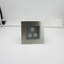 Нержавеющая пластина 3*1 Вт светодиодный подземный свет лампы квадратных утопленные утопленный в пол Водонепроницаемый IP65 лестничное освещение AC85-265V/DC12V