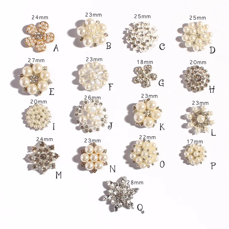 10pcs Faux Pearl Rhinestone Flat Back Buttons Wedding Embellishments Crafts 24mm 10pcs Faux Pearl Rhinestone Flat Back Buttons Wedding Embellishments Crafts 24mm