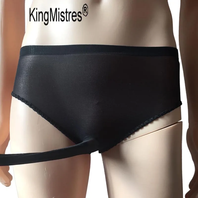 

Sexy Mnes Sissy Transformation Male Sheer Stockings Knickers with Crotch Sheath Erotic Underpants Underwear Lingerie
